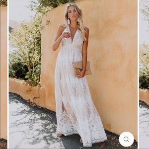 Vici Antonia maxi dress white size M